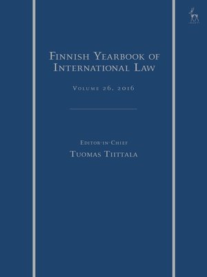 cover image of The Finnish Yearbook of International Law, Vol 26, 2016